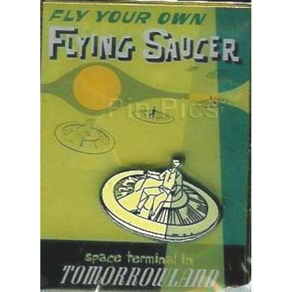 Disney Pin WDI Tomorrowland Flying Saucer Poster Space Terminal Cast LE 53243